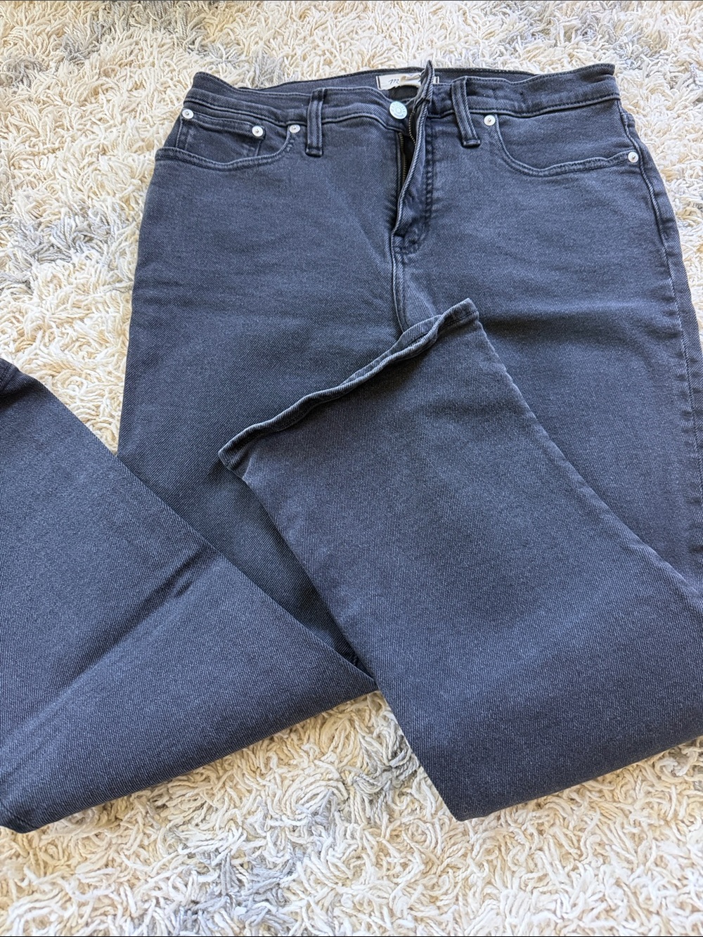 Madewell Dark Gray Straight Jeans